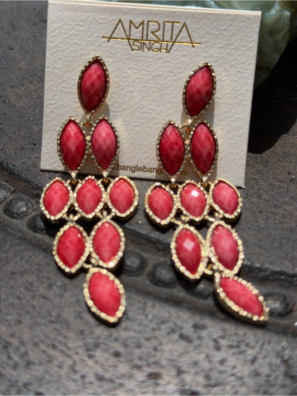 NWT Rare AMRITA SINGH Earrings - Stunning Worn on the Red Carpet - Boho Earrings